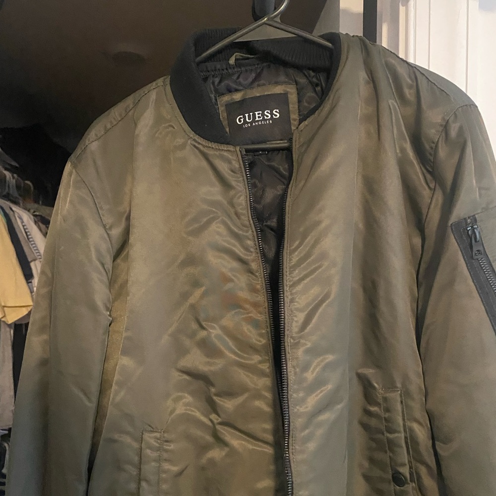 GUESS bomber jacket w/ removable hood